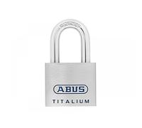 ABUS Mechanical Padlock 96TI/50 KA 7566 - Titanium Open Shackle, 50 mm (Pack of 6)