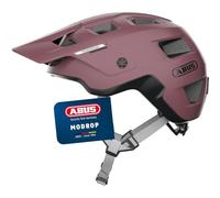 ABUS MoDrop MTB Helmet for Mountain Biking, Red, M | In-Mold Construction, Adjustment System, Goggle Holder, Ponytail Opening