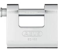 ABUS Monobloc padlock 92/65 - Brass lock with steel casing - for vending machines, roller grilles and much more - with thick bolt - ABUS security level 7 - silver