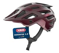 ABUS Moventor 2.0 MTB Helmet - high-comfort off-road bike helmet - all-mountain helmet, unisex - dark red, size L