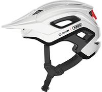 ABUS MTB helmet Cliffhanger QUIN - smart bike helmet for steep trails - with fall detection & SOS alarm system - for men and women - white/red shiny, size S