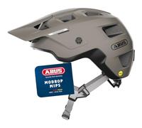 ABUS MTB Helmet MoDrop MIPS - Rugged Bicycle Helmet with Impact Protection for Mountain Bikers - Individual Fit - Unisex - Grey, M
