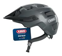 ABUS MTB helmet MoTrip - robust bike helmet with height-adjustable peak for mountain bikers - individual fit - unisex - shiny grey, S