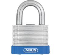 ABUS Padlock 41/50 - Steel Plates - Corrosion-Resistant - ABUS Security Level 7 - Silver and Blue