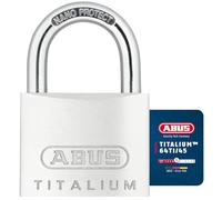 ABUS Padlock 64Ti/45mm Titalium 56365 - Mechanical, Hardened Steel Shackle, Security Level 5, Carded