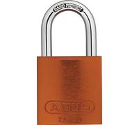 ABUS Padlock 72/40 Titalium - Lightweight Aluminium, Security Level 6 | Hardened steel shackle with Nano Protect coating, auto-lock function, corrosion-resistant, 2 keys included, orange