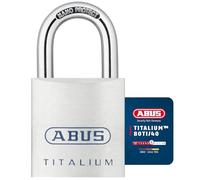 ABUS Padlock 80TI/40 Titalium - Special Aluminium, Security Level 6 | Lightweight hardened steel shackle, 6-pin cylinder, double shackle lock, 40 mm width, 162 g, corrosion-resistant