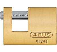 ABUS Padlock 82/63 Monoblock - Brass Body, Hardened Steel Bolt, Level 6