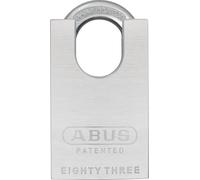 ABUS Padlock 83CS/50 - for Doors, Gates, cabinets and Much More. - Chrome-Plated Lock Body Made of Solid Brass - Additional Shackle Protection - incl. 2 Keys - Silver