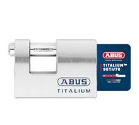 ABUS Titalium Padlock 98TI/70 - Monoblock Padlock for Roller grilles, Vending Machines, containers and Much More. - Locking Bolt Made of Hardened Steel - ABUS Security Level 7