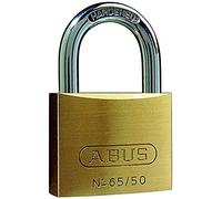 ABUS Padlock Brass 65/50 - Cellar, Locker Lock and Much More - Brass Lock Body - Hardened Steel Shackle - ABUS Security Level 6