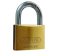 ABUS Padlock Brass 65/60 - Solid Brass Body, Hardened Steel Shackle | Security level 6 - Nano Protect coating - Precision pin cylinder - For cellar doors, lockers, gates & more