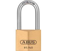 ABUS Padlock Brass 85/40HB40 - with high Shackle - for Cellar Doors, Sheds etc. - Weatherproof - Hardened Steel Shackle - ABUS Security Level 6