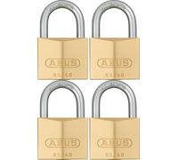 ABUS Padlock 40mm Brass 65 Series Pack of 4 - ABU6540QPK