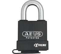 ABUS Padlock Extreme 83WP/63 - Weatherproof - Extreme Corrosion Protection and Sheathing - Hardened Special Steel - ABUS Security Level 9 - Black