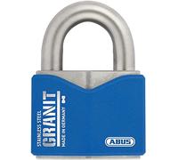ABUS Padlock Granit 37ST/55 SZP - Stainless Steel, Security Level 10 | ABUS-Plus disc cylinder, double shackle lock - 62x85x30 mm, shackle Ø 12 mm - for warehouses & industrial use
