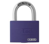 ABUS padlock T65AL/40 myLOCK - individually writable - locker lock - solid aluminium lock body - ABUS security level 5 - purple
