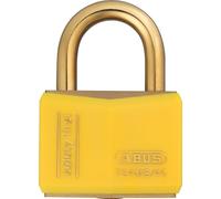 ABUS Padlock T84MB/40 Nautic - Stainless Brass - Anti-Picking Security - Lock Made of Antistatic Material and with Vinyl Coating - for Versatile Applications - 40mm Width, Yellow
