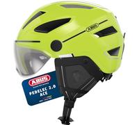 ABUS Pedelec 2.0 ACE City Helmet - High Quality E-Bike Helmet with Tail Light and Visor for City Traffic - for Women and Men