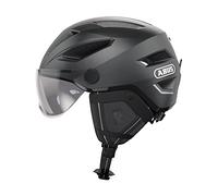 ABUS Pedelec 2.0 ACE City Helmet - High Quality E-Bike Helmet with Tail Light and Visor for City Traffic - for Women and Men