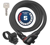 ABUS Phantom 8950/180 TexKF cable lock - Bike lock set with TexKF bracket for the bike frame - 12/15 mm - security level 5 - Black