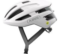 ABUS PowerDome road bike helmet - lightweight bike helmet with clever ventilation system and aerodynamic profile - Made in Italy - for men and women - white, size M