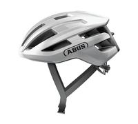 ABUS PowerDome road bike helmet - lightweight bike helmet with clever ventilation system and aerodynamic profile - Made in Italy - for men and women - silver, size L