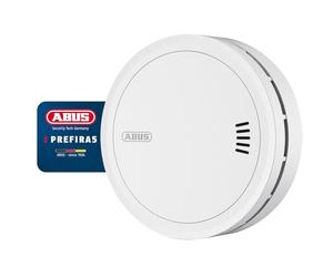 ABUS Prefira 5 smoke detector - certified smoke detector with replaceable 5-year batteries, large test button, false alarm reduction through insect screens and pollution compensation