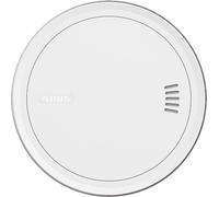 ABUS Prefira Slim smoke detector - Q-label certified, extra flat detector with 10-year battery, false alarm reduction, 2-LED smoke detection - adhesive mounting and magnetic holder