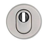 ABUS RHZS415 ER SB 12541 Stainless Steel Lock Rosette with Cylinder Protection for Wooden Door