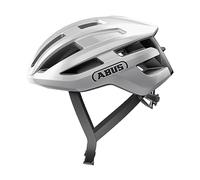 ABUS PowerDome road bike helmet - lightweight bike helmet with clever ventilation system and aerodynamic profile - Made in Italy - for men and women - silver, size S