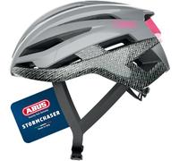 ABUS Road Bike Helmet StormChaser, Grey/Pink, Size L
