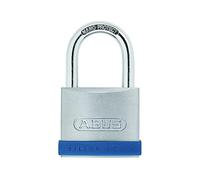 ABUS Silver Rock 5/55 Padlock Made of Solid zinc - with Silicone Protective Frame - Cellar Lock and Much More - ABUS Security Level 7 - Blue/Silver