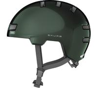 ABUS city helmet Skurb - Robust bike helmet for everyday use, skating, BMX riding or longboarding - green, size L