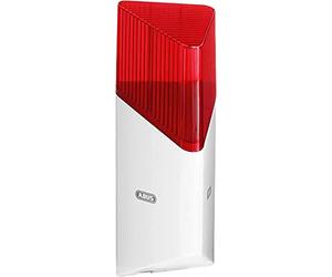 ABUS Smartvest Wireless Siren FUSG35000A - Loud Siren with Red Strobe Light - For Indoor and Outdoor Use - up to 100 dB - 38832