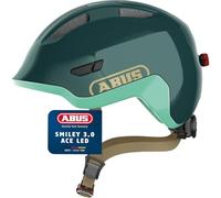 ABUS Smiley 3.0 ACE LED children's helmet - bike helmet with light - deep fit & space for a ponytail - for girls and boys