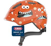 ABUS Smiley 3.0 children's helmet - bike helmet with a low fit, child-friendly designs & space for a pigtail - for girls and boys
