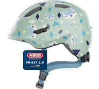 ABUS Smiley 3.0 children's helmet - bike helmet with a low fit, child-friendly designs & space for a pigtail - for girls and boys