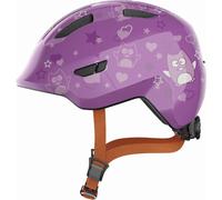 ABUS Smiley 3.0 Kids Leisure Cycling Helmet Size Medium 50-55cm - Purple Stars