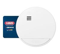 ABUS smoke detector RWM90, with replaceable 5-year battery, DIN EN14604, suitable for living areas, 85 dB alarm volume, white [Energy Class B]