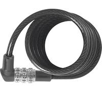 ABUS Spiral Cable Lock 3506C, 120 cm, Black | Bike lock with 6 mm super-flexible spiral cable, combination lock, plastic coating for paint protection