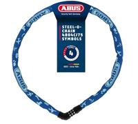 ABUS Steel-O-Chain 4804C Symbols chain lock - Combination lock for children's bikes - ABUS security level 3 - 75 cm - Blue