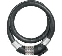 ABUS Steel-O-Flex Raydo Pro 1460/85 KF cable lock - Bike lock set with KF bracket for the saddle clamp bolt of the bike - 20 mm security level 6 - Black