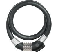 ABUS Steel-O-Flex Raydo Pro 1460/85 KF cable lock - Bike lock set with KF bracket for the saddle clamp bolt of the bike - 20 mm security level 6 - Black