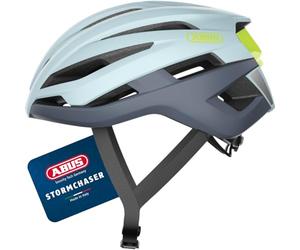 ABUS StormChaser Road Cycling Helmet, Light Grey/Blue, Size L