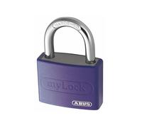 ABUS T65AL/40mm My Lock Aluminium Padlock Violet in White Abus White