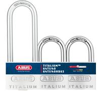 ABUS Titalium 64TI/40 + HB63 Padlock - Set of 3 Keyed Alike - Cellar Lock with Special Aluminium Lock Body - Hardened Steel Shackle - ABUS Security