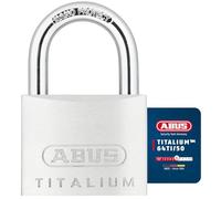 ABUS Titalium 64TI/50 Padlock - Basement Lock with Lock Body Made of Special Aluminium - Hardened Steel Shackle - ABUS Security Level 6