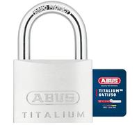 ABUS Titalium 64TI/50 padlock - basement lock with lock body made of special aluminium - hardened steel shackle - ABUS security level 6