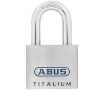 ABUS Mechanical Padlock 96TI/50 KA 7566 - Titanium Open Shackle, 50 mm (Pack of 6)